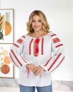 Вишиванка жіноча (домоткане полотно) "Стефанія" - Зображення 5