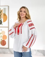 Вишиванка жіноча (домоткане полотно) "Стефанія" - Зображення 8
