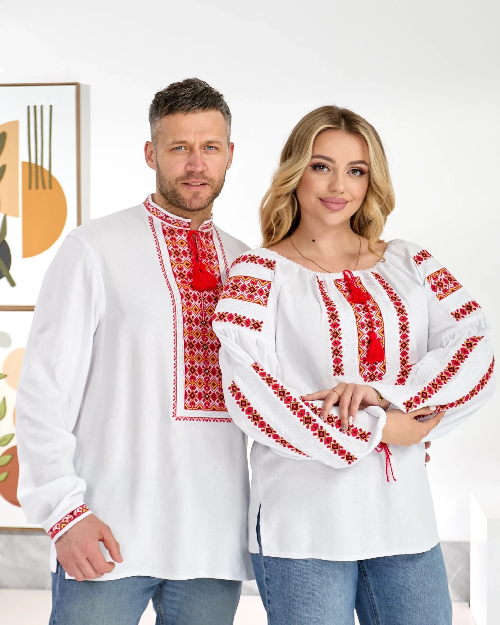 0Y4A9224_результат Вишиванки (домоткане полотно біле) "Стефан+Стефанія" - Зображення 1