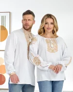 Вишиванки (домоткане полотно біле) "Золоті Франт+Феєрія"