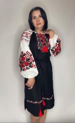Сукня вишита "Дерево життя" з домотканого полотна - Зображення 2