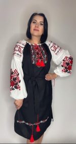 Сукня вишита "Дерево життя" з домотканого полотна - Зображення 3