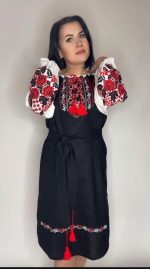 Сукня вишита "Дерево життя" з домотканого полотна - Зображення 7