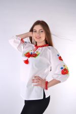 ПРИХОВАНА. Жіноча вишиванка "Маки" зі штапелю - Зображення 3