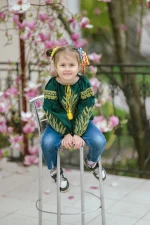 Вишиванка дитяча з домотканого полотна "Колоски" - Зображення 11
