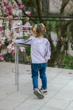 Вишиванка дитяча з домотканого полотна "Лавандова Феєрія" - Зображення 6
