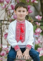 Вишиванка для хлопчиків (домоткане полотно), Тризуб