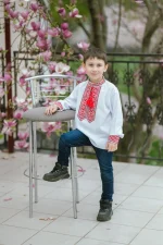 Вишиванка для хлопчиків (домоткане полотно), Тризуб - Зображення 8