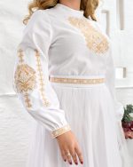 Жіноча вишита сукня, Феєрія, весільна. (Біле домоткане полотно) - Зображення 9