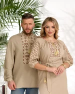 Вишиванки з льону "Миколай+Марічка сукня 3/4" - Зображення 12