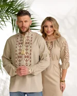 Вишиванки з льону "Миколай+Марічка сукня 3/4" - Зображення 7