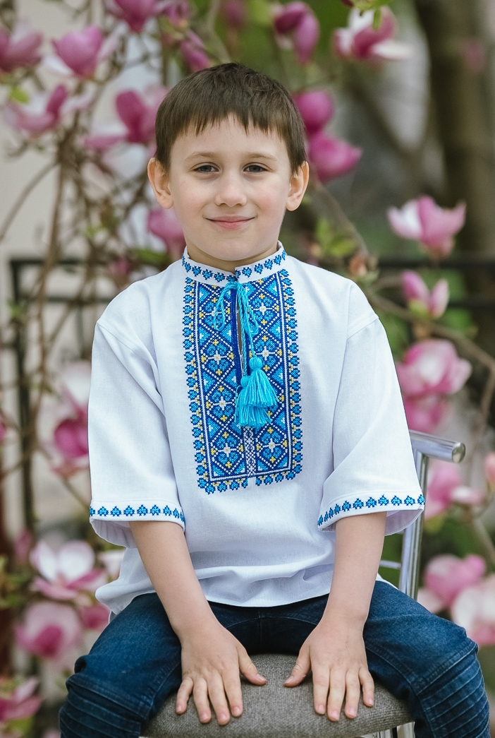 DSC_4936_результат Вишиванка для хлопчиків, домоткане полотно, "Серця" - Зображення 1
