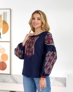 Жіноча вишиванка, домоткане полотно, Коломийська Квітка - Зображення 13