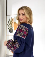 Жіноча вишиванка, домоткане полотно, Коломийська Квітка - Зображення 2